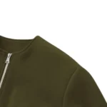 UrbanJax Green Women’s Cropped Bomber Jacket - Image 3